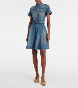 Alexander McQueen Uniform denim minidress