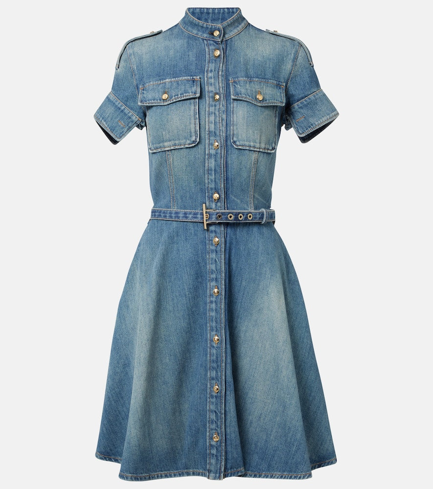 Alexander McQueen Uniform denim minidress