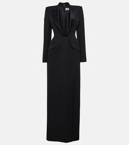 Alexander McQueen Wool tuxedo gown