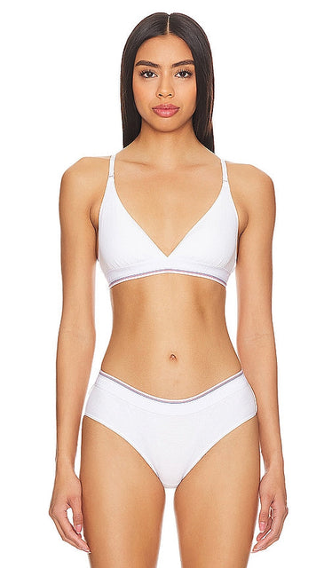 Alexander Wang Bralette Triangle Bra in White - Alexander Wang - Soutien-gorge triangle bralette en blanc - Alexander Wang Bralette 白色三角文胸 - Alexander Wang Bralette Triangel-BH in Weiß - Alexander Wang 화이트 브라렛 트라이앵글 브라 - Reggiseno a triangolo Bralette Alexander Wang in bianco