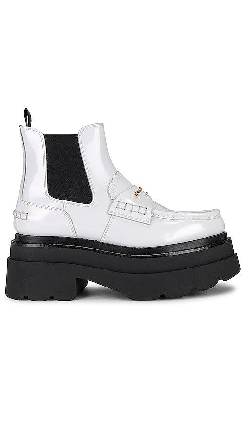 Alexander Wang Carter Platform Boot in White - Alexander Wang Carter - Bottines à plateforme en blanc - Alexander Wang Carter 白色厚底靴 - Alexander Wang Carter Plateaustiefel in Weiß - Alexander Wang Carter 플랫폼 부츠 화이트 색상 - Stivale con plateau Alexander Wang Carter in bianco