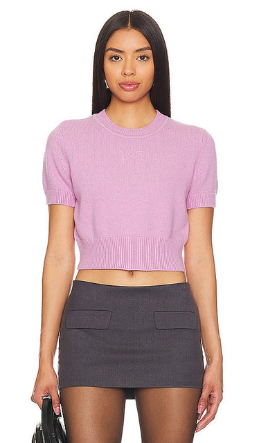 Alexander Wang Crew Neck Pullover in Pink - Alexander Wang Pull ras du cou en rose - Alexander Wang 粉色圆领套头衫 - Alexander Wang Pullover mit Rundhalsausschnitt in Rosa - Alexander Wang 크루넥 풀오버 핑크 색상 - Pullover girocollo Alexander Wang in rosa