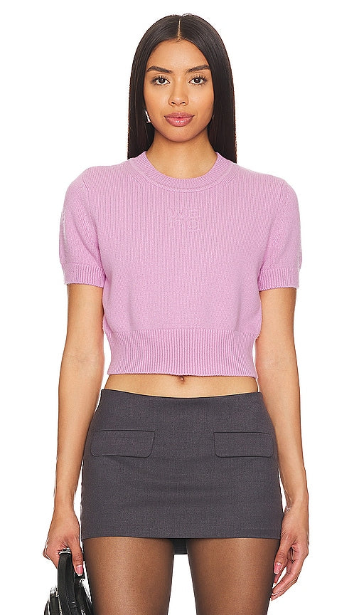 Alexander Wang Crew Neck Pullover in Pink - Alexander Wang Pull ras du cou en rose - Alexander Wang 粉色圆领套头衫 - Alexander Wang Pullover mit Rundhalsausschnitt in Rosa - Alexander Wang 크루넥 풀오버 핑크 색상 - Pullover girocollo Alexander Wang in rosa