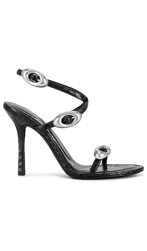Alexander Wang Dome 105 Strappy Sandal in Black - Alexander Wang Sandales à lanières Dome 105 en noir - Alexander Wang Dome 105 黑色系带凉鞋 - Alexander Wang Dome 105 Riemchensandale in Schwarz - Alexander Wang 돔 105 스트래피 샌들블랙 색상 - Sandalo con cinturino Alexander Wang Dome 105 in nero