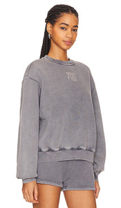 Alexander Wang Essential Crew Sweatshirt in Grey