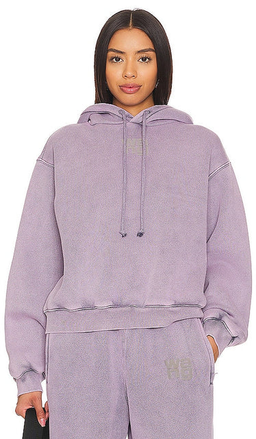 Alexander Wang Essential Hoodie in Lavender - Alexander Wang Sweat à capuche essentiel en lavande - Alexander Wang 薰衣草色 Essential 连帽衫 - Alexander Wang Essential Hoodie in Lavendel - Alexander Wang 에센셜 후디 색상의 라벤더 - Felpa con cappuccio Alexander Wang Essential in lavanda