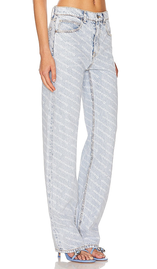 Alexander Wang Ez Mid Rise Relaxed in blue