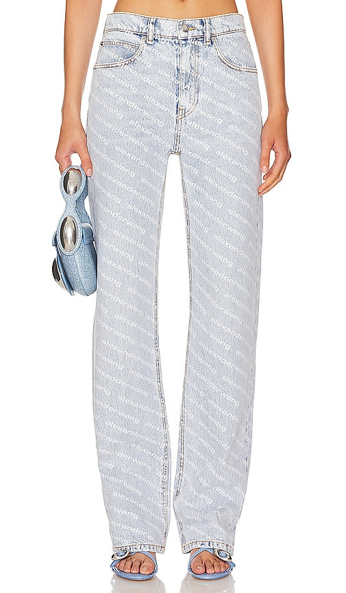 Alexander Wang Ez Mid Rise Relaxed in blue - Alexander Wang Ez taille mi-haute décontractée en bleu - Alexander Wang Ez 中腰休闲牛仔裤 蓝色 - Alexander Wang Ez Mid Rise Relaxed in Blau - Alexander Wang Ez 미드 라이즈 블루 릴렉스드 - Alexander Wang Ez vita media rilassata in blu