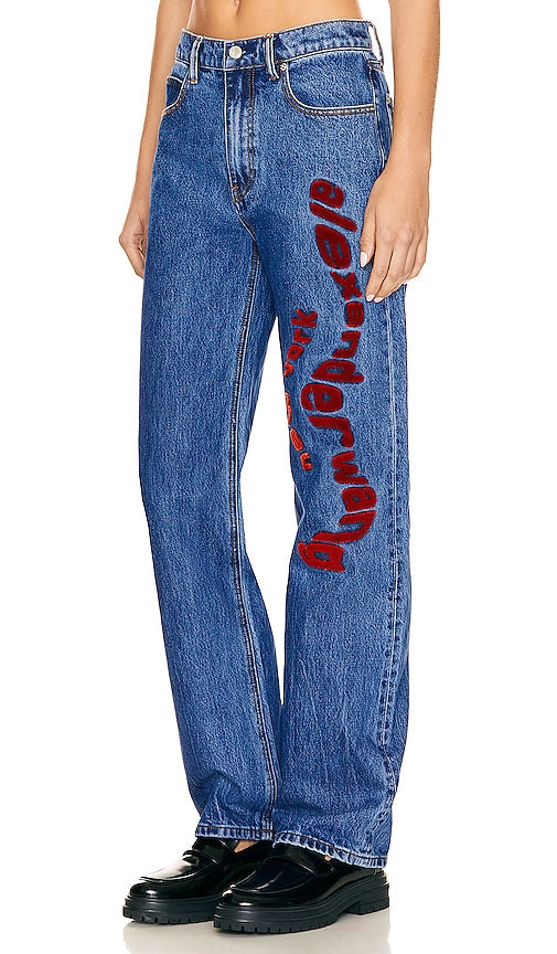 Alexander Wang Ez Mr Relaxed Straight in Blue