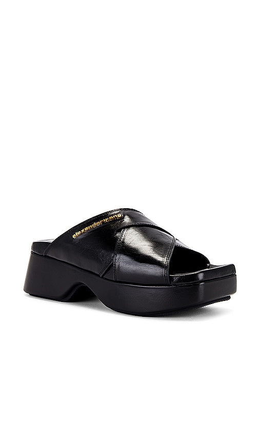 Alexander Wang Float Criss-cross Platform Sandal in Black