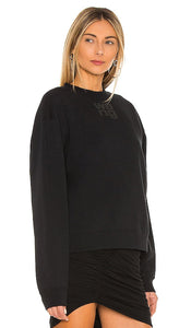 Alexander Wang Foundation Terry Crew Sweatshirt in Black