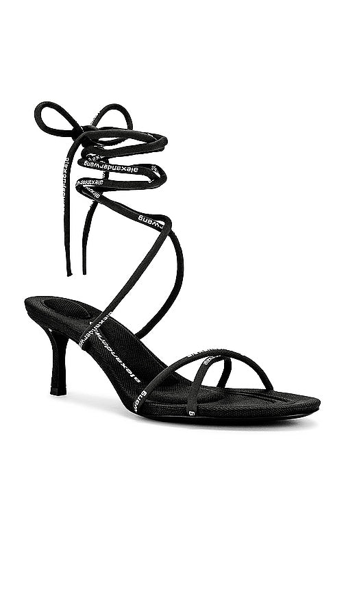Alexander Wang Helix 65 Strappy Sandal in Black