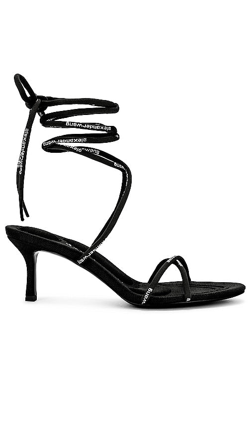 Alexander Wang Helix 65 Strappy Sandal in Black - Alexander Wang Sandale à lanières Helix 65 en noir - Alexander Wang Helix 65 黑色系带凉鞋 - Alexander Wang Helix 65 Riemchensandale in Schwarz - Alexander Wang Helix 65 스트래피 샌들블랙 색상 - Sandalo con cinturino Alexander Wang Helix 65 in nero