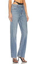 Alexander Wang Low Rise Slouchy Jean with Diamonte Charm Bikini in Denim-Medium