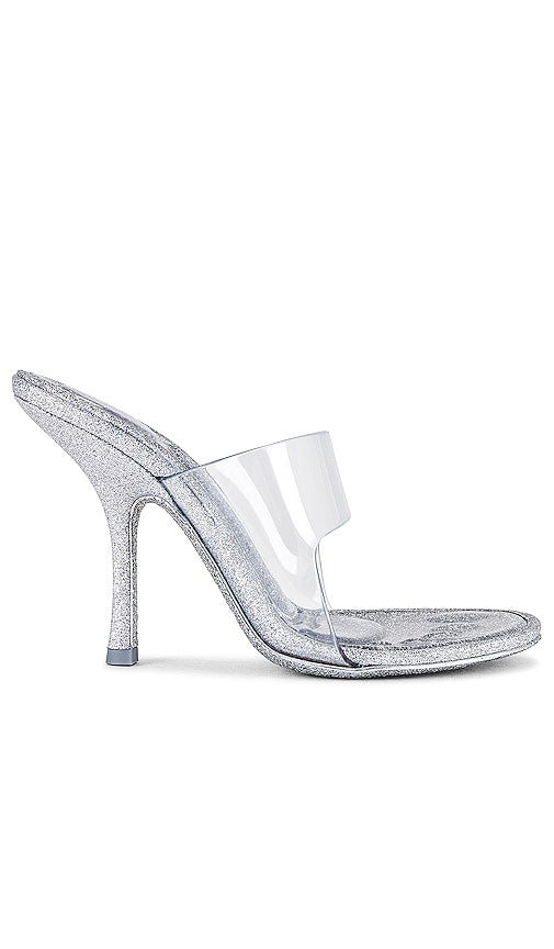 Alexander Wang Nudie 105 Glitter Sandal in Metallic Silver - Alexander Wang Nudie 105 Sandale à paillettes en argent métallisé - Alexander Wang Nudie 105 金属银亮片凉鞋 - Alexander Wang Nudie 105 Glitzersandale in Metallic-Silber - Alexander Wang 누디 105 글리터 샌들 메탈릭 실버 소재 - Sandalo Alexander Wang Nudie 105 Glitter in argento metallizzato