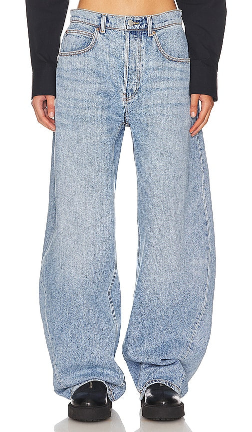Alexander Wang Rounded Low Rise in Denim-Light - Alexander Wang taille basse arrondie en denim clair - Alexander Wang 浅色牛仔圆角低腰裤 - Alexander Wang Rounded Low Rise in Denim-Light - Alexander Wang 라운드형 로우라이즈 데님 라이트 소재 - Alexander Wang Vita bassa arrotondata in denim chiaro