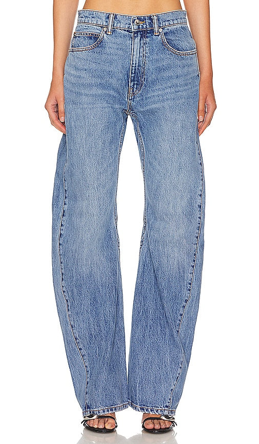 Alexander Wang Slouchy Twisted Mid Rise in Blue - Alexander Wang Slouchy torsadé taille mi-haute en bleu - Alexander Wang 蓝色休闲扭纹中腰裤 - Alexander Wang Slouchy Twisted Mid Rise in Blau - Alexander Wang Slouchy 트위스트 미드라이즈 블루 색상 - Alexander Wang Vita media attorcigliata slouchy in blu