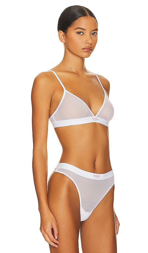 Alexander Wang Triangle Bra With Bodywear Label in White