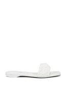 Alexander Wang VY Flat Sandal in White | Optic White Slides for Women