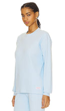 Alexander Wang Waffle Crew Neck Longsleeve in Baby Blue