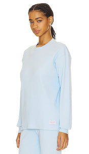 Alexander Wang Waffle Crew Neck Longsleeve in Baby Blue