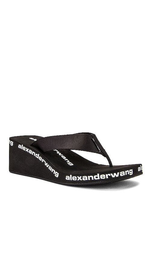 Alexander Wang Wedge Flip Flop in Black
