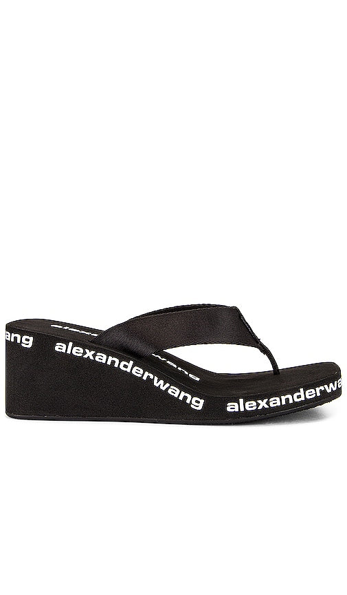 Alexander Wang Wedge Flip Flop in Black - Alexander Wang Tongs compensées en noir - Alexander Wang 黑色坡跟人字拖 - Alexander Wang Keil-Flip-Flop in Schwarz - Alexander Wang 웨지 플립플롭 블랙 색상 - Infradito con zeppa Alexander Wang in nero