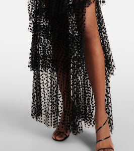 Alexandra Miro Carmen tiered tulle maxi dress