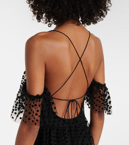 Alexandra Miro Carmen tiered tulle maxi dress