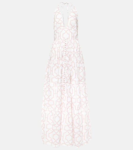 Alexandra Miro Celeste printed cotton maxi dress