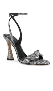 Alexandre Birman Clarita Bell Sandal in Metallic Silver