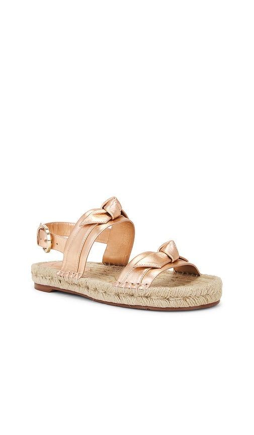 Alexandre Birman Clarita Espadrille Sandal in Metallic Copper