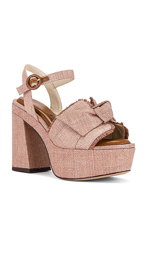 Alexandre Birman Maxi Clarita Raffia 120 Sandal in Brown