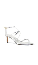 Alexandre Birman Phoebe 60 Sandal in Metallic Silver, grey