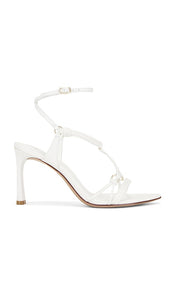 Alexandre Birman Sonya 85 Sandal in White | White Heeled Sandals for Women