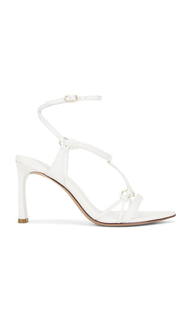 Alexandre Birman Sonya 85 Sandal in White | White Heeled Sandals for Women