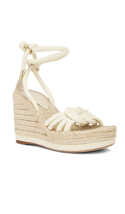 Alexandre Birman Vicky Rope Wedge Sandal in Neutral