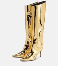 Alexandre Vauthier Alex 85 metallic knee-high boots