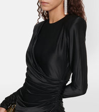 Alexandre Vauthier Asymmetric draped jersey minidress