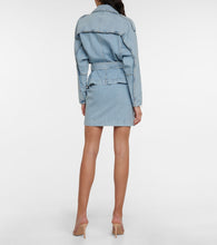 Alexandre Vauthier Asymmetric zipped denim minidress