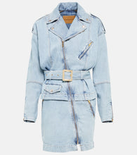 Alexandre Vauthier Asymmetric zipped denim minidress. Alexandre Vauthier 不对称拉链牛仔迷你裙