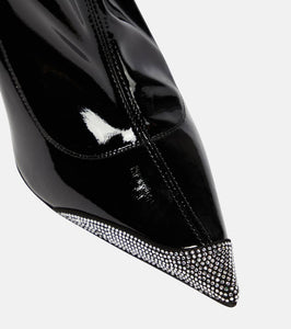 Alexandre Vauthier Avi embellished faux leather ankle boots