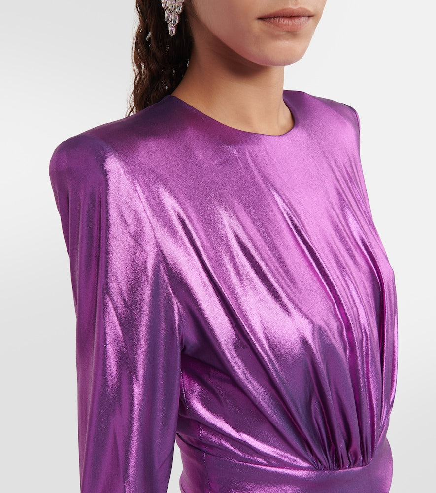 Alexandre Vauthier Draped satin jersey minidress