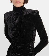 Alexandre Vauthier Draped velvet minidress