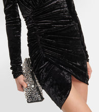 Alexandre Vauthier Draped velvet minidress