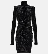 Alexandre Vauthier Draped velvet minidress