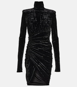 Alexandre Vauthier Draped velvet minidress
