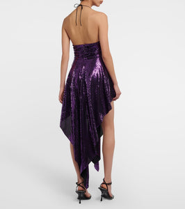 Alexandre Vauthier Embellished asymmetrical midi dress