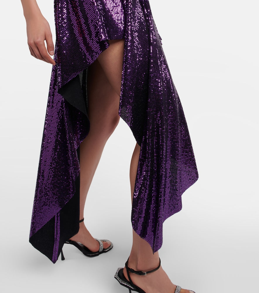 Alexandre Vauthier Embellished asymmetrical midi dress