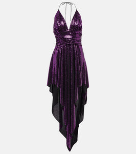 Alexandre Vauthier Embellished asymmetrical midi dress